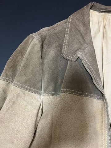 ベージュ スエード ジャケット