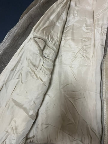 ベージュ スエード ジャケット