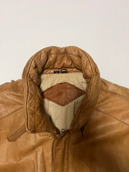 レザーフライトジャケット ライトブラウン