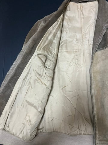 ベージュ スエード ジャケット