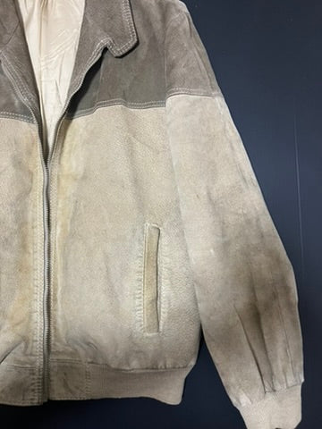 ベージュ スエード ジャケット