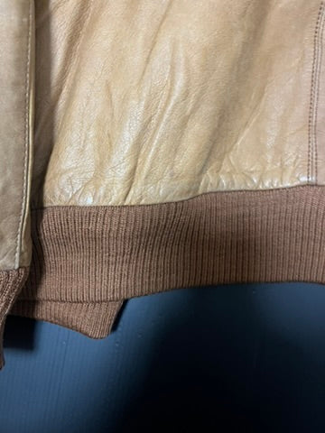 レザーフライトジャケット ライトブラウン