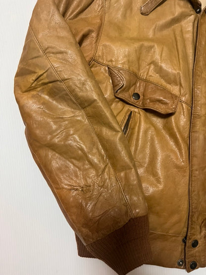 レザーフライトジャケット ライトブラウン