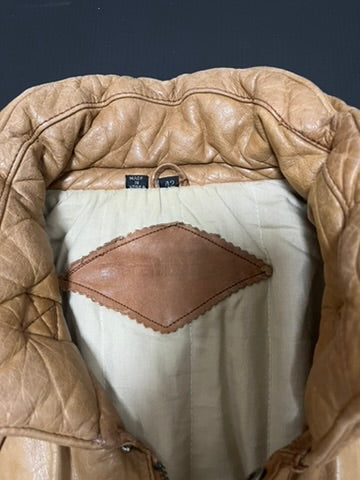 レザーフライトジャケット ライトブラウン