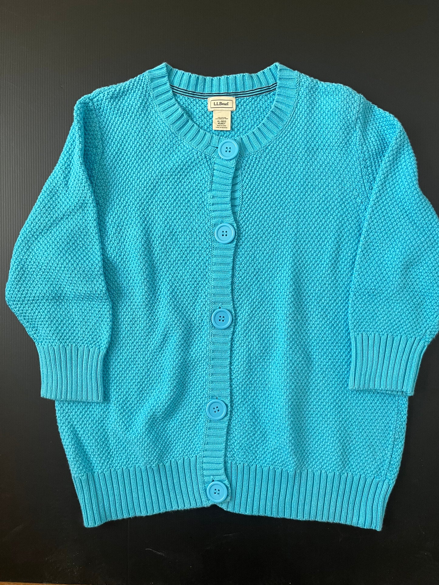 水色 カーディガン XL